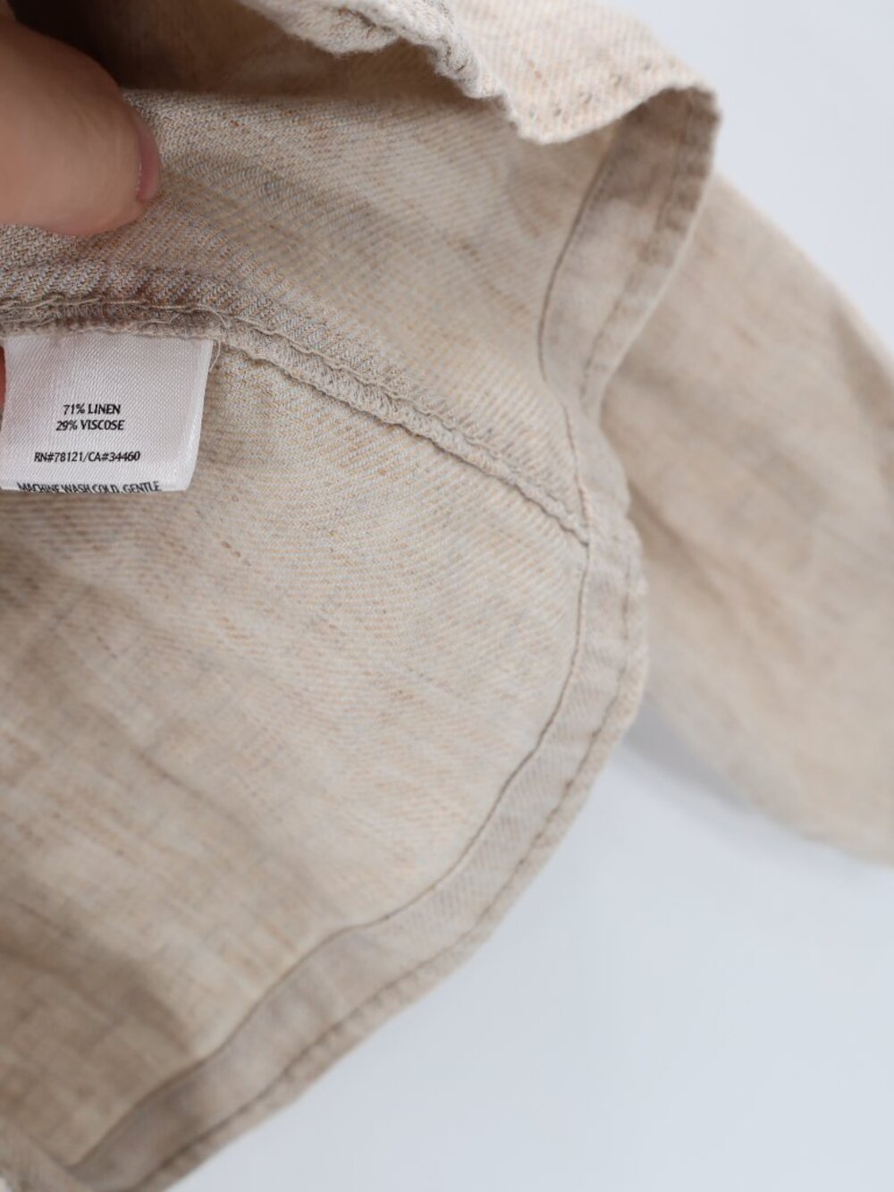 Eileen fisher Blazer Womens medium one Button Single Breasted Linen blend pocket - Picture 5 of 12